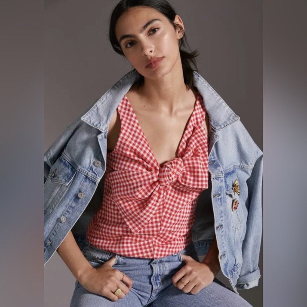 Anthropology Eva Franco‎ top size medium red/white